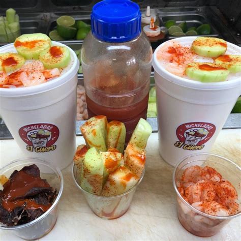 El guero micheladas - Includes 12 Michelada Mix cups Ingredients:Tomato Juice Concentrate,High Fructose Corn Syrup,Monosodium Glutamate(Msg),Salt,Citric Acid ,Spices,Onion and Garlic Powder,Ascorbic Acid(to maintain color),Dried Clam Broth,Vinegar,Natural Flavors,Red 40,Red chilli pepper